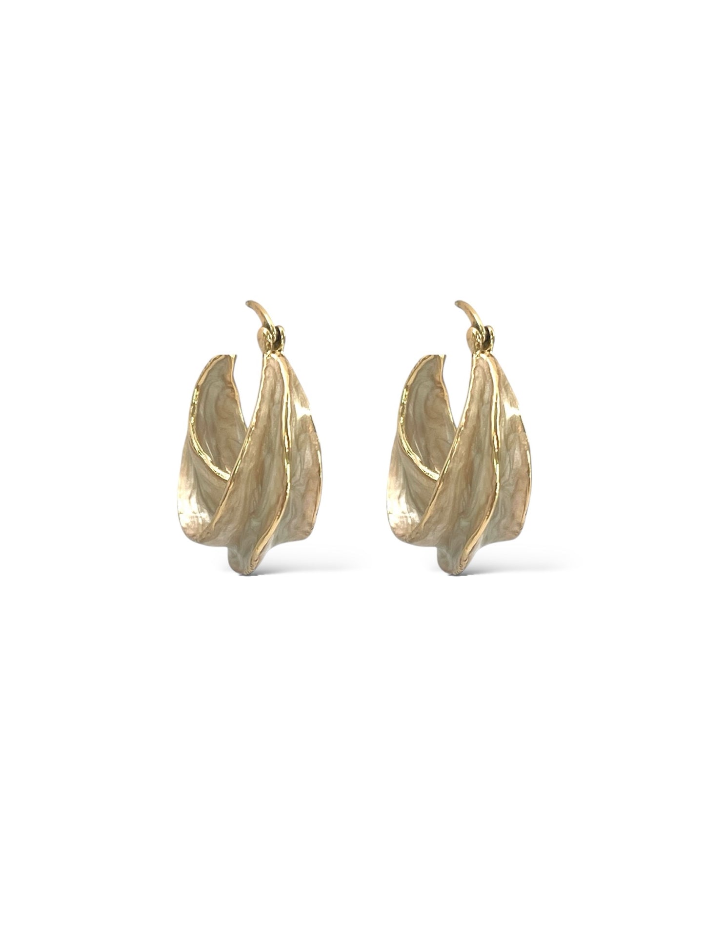 White Pearl Earrings image 0
