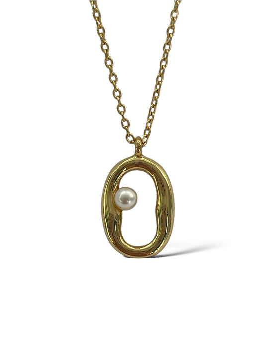 Circle Drop Necklace image 0