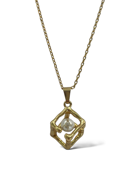 Cube Pearl Necklace - Elegant Freshwater
Pearl Jewelry for Women image 0